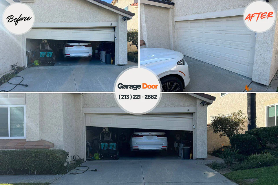 Before and after: garage door repair Alburtis, PA
